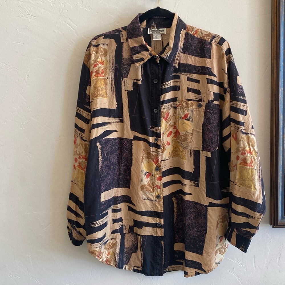 100% Silk vintage 90s blouse